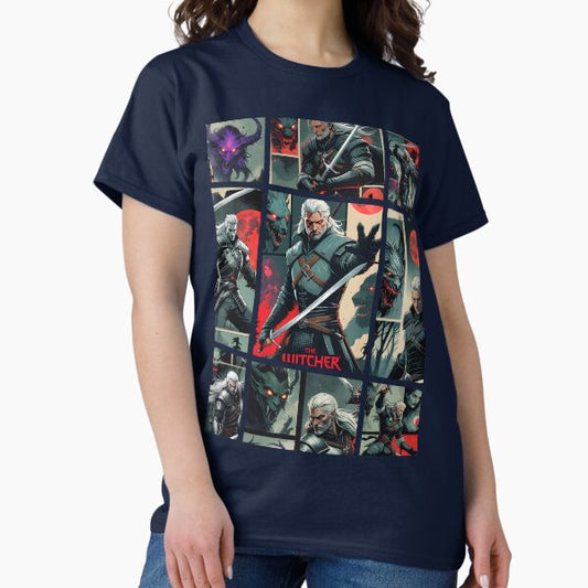 White Wolf retro poster comic style T-Shirt