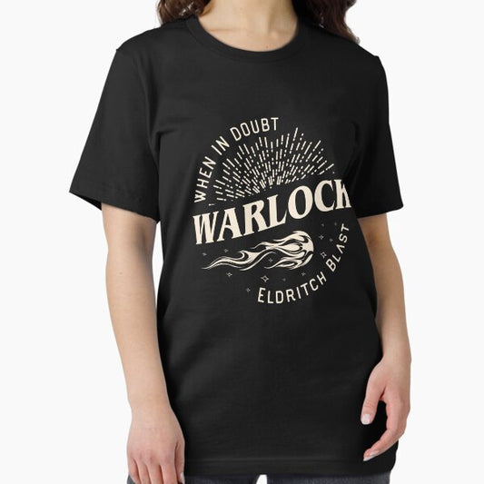 Warlock When In Doubt Eldritch Blast Tabletop RPG T-Shirt