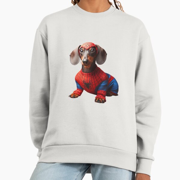 Dachshund SpiderDog the Superhero no background #1 Sweatshirt