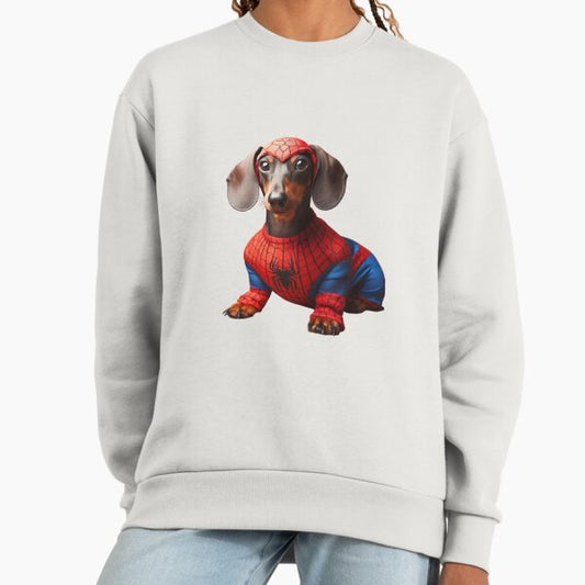 Dachshund SpiderDog the Superhero no background #1 Sweatshirt