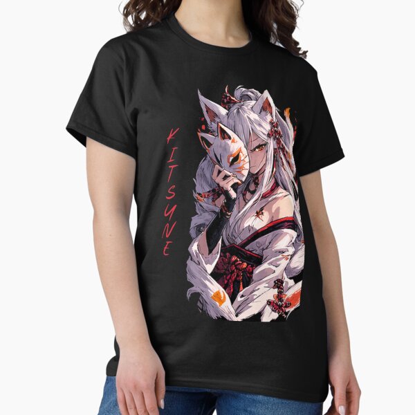 Anime Kitsune Girl Waifu Manga Fox T-Shirt