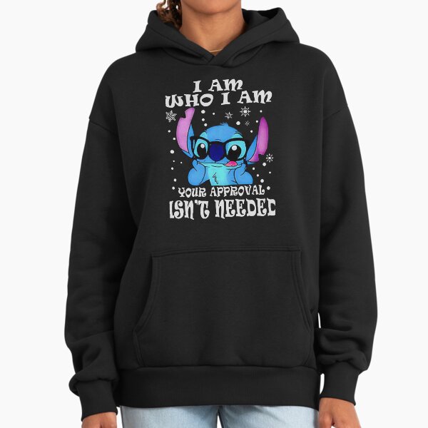I Am Who I Am Your Approval Isnt Needed Glasses Stitch Christmas Funny Hoodie