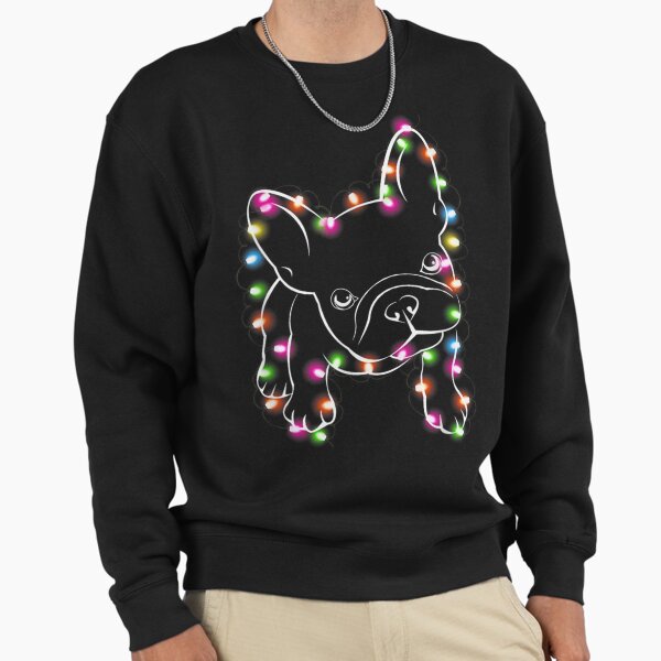 French Bulldog Christmas Light Funny Dog Lover Xmas Gift Sweatshirt