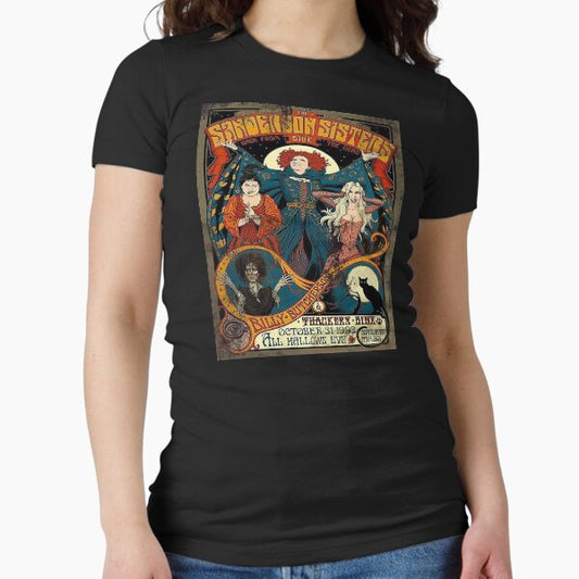 Sanderson sisters vintage/halloween shirt/hocus pocus/witch/witch shirt/fall shirts/witch shirt/halloween/fall/hocus pocus shirt Fitted T-Shirt