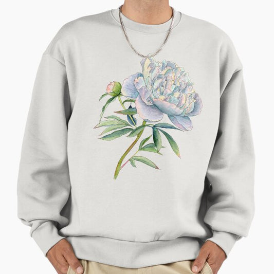 Peony in watercolor and ink by farrahdelle Sweatshirt