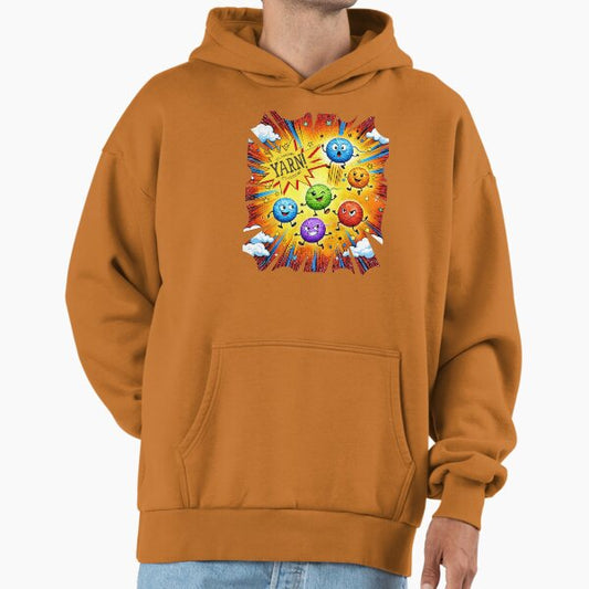 Awsome cartoon yarn explosion knitting knitter crochet crafts Hoodie