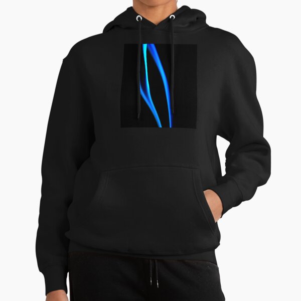 Blue Line Digital Art Hoodie