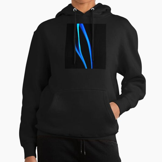 Blue Line Digital Art Hoodie