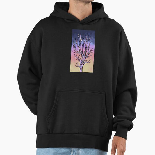 Pastel Painted Sunset Tree Hoodie