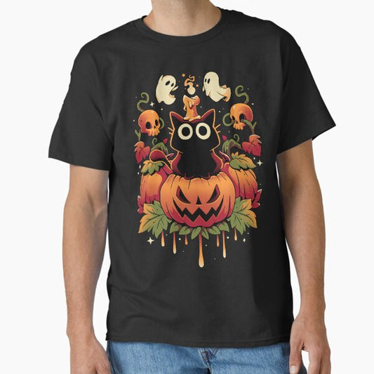 Halloween Candle Trick - Autumn Cat T-Shirt