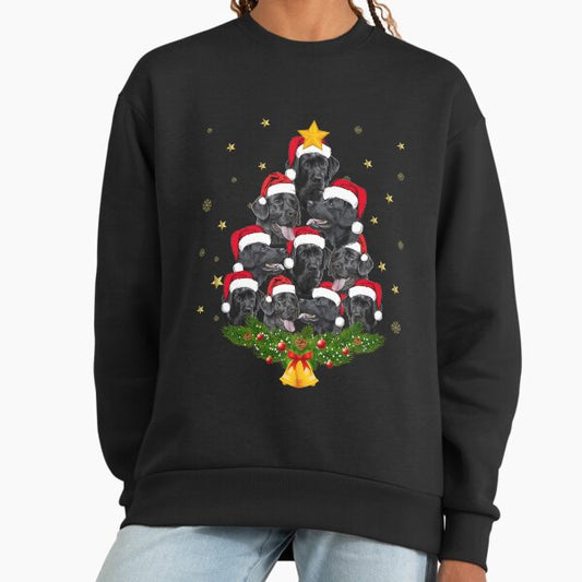 Black Lab Christmas Tree T Shirt Sweatshirt