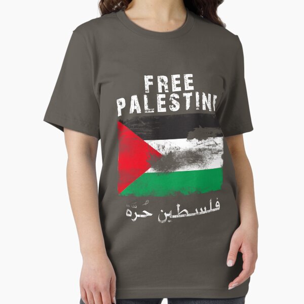 Vintage Free Palestine with Palestinian flag Tee T-Shirt