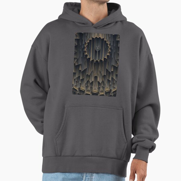 Black, Brown and Gold Motif Pattern Hoodie