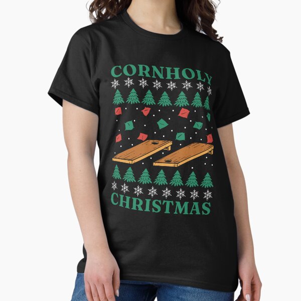 Cornholy Christmas Cornhole Ugly Christmas Sweater T-Shirt