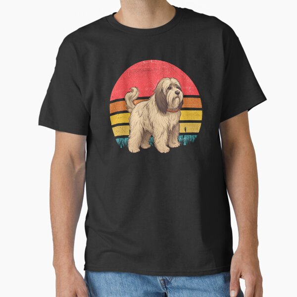 Tibetan Terrier Vintage Retro Sunset T-Shirt