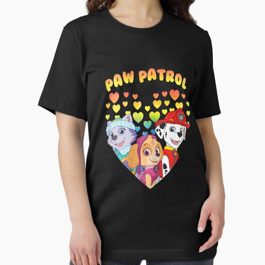 Dogs And Friends Patrol Hearts Group T-Shirt