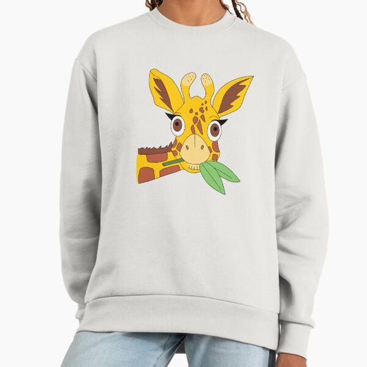 Shocked Giraffe eating leaves Sweatshirt