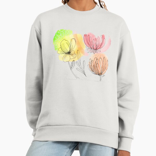 Watercolor Abstract Spring Flowers Sweatshirt