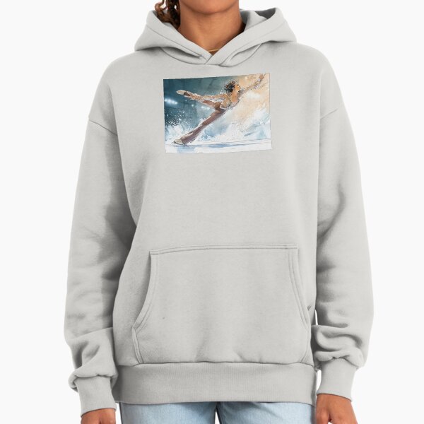 Title: Winter Olympics Ice Skater - Watercolor Art Hoodie