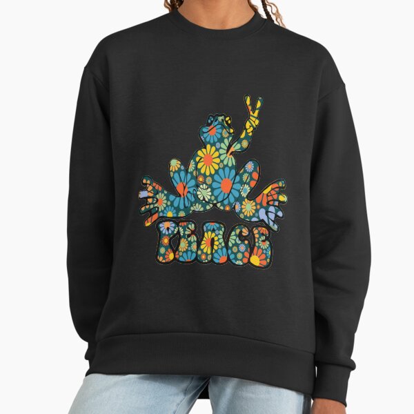 Flower Power Peace Frog Sweatshirt