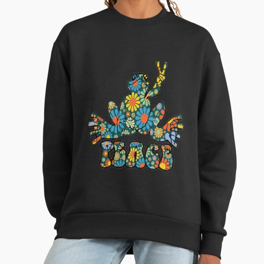 Flower Power Peace Frog Sweatshirt