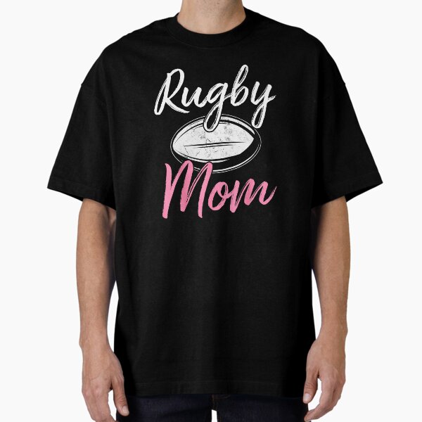 Rugby Mom Script Ball Sports Pride T-Shirt
