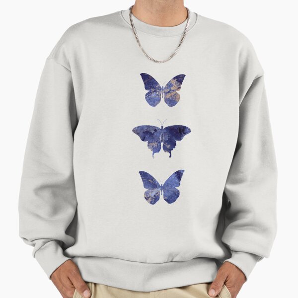 Butterflies Navy and Blush Pink Stone Sweatshirt