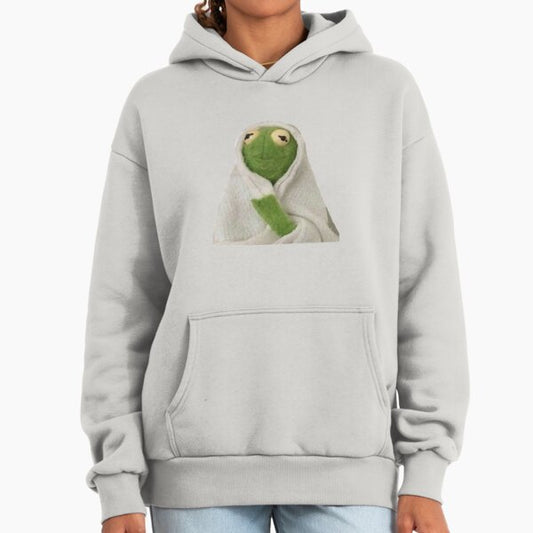 Sad Kermit Mood print Hoodie