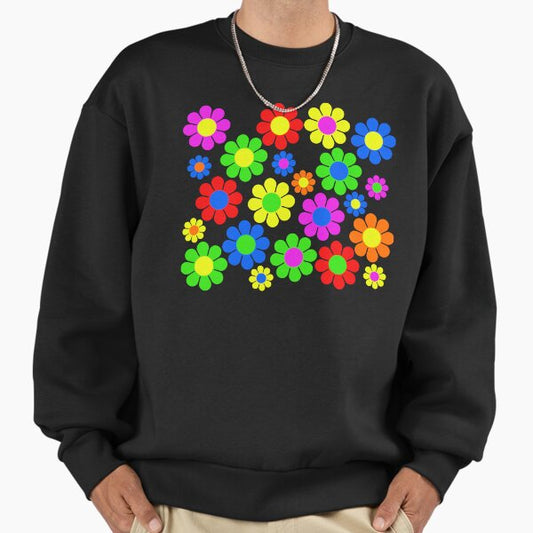 Hippy Flower Daisy Spring Pattern Sweatshirt