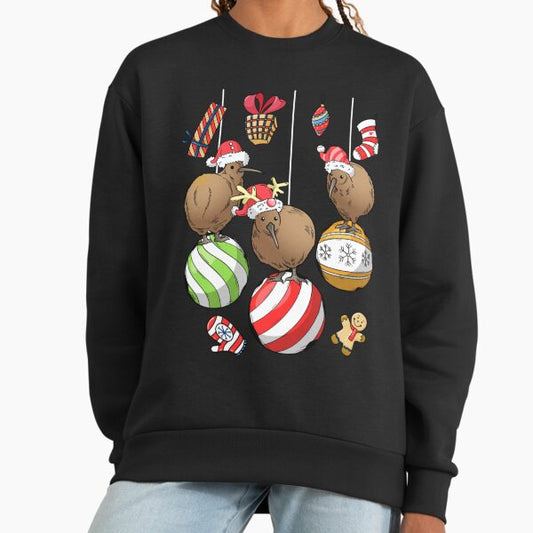 New Zealand Kiwi Bird Holiday Christmas Tree Bauble Balls Decoration Winter Ugly Christmas Xmas Swea Sweatshirt