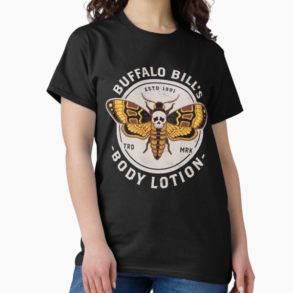 Buffalo Bill's Body Lotion - Death's Head Moth - Horror - Distressed Vintage Design T-Shirt
