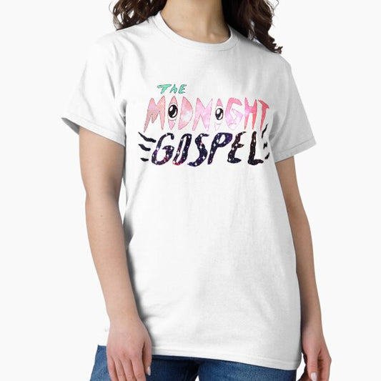 Midnight Gospel Logo with Space Pattern T-Shirt
