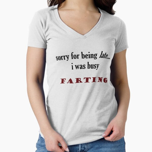 Late Fitted V-Neck T-Shirt