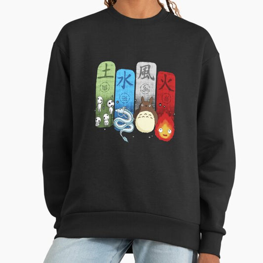 "Nostalgic Aesthetics: Exploring the Totoros Charm of Japanese Vintage Anime Art" Sweatshirt