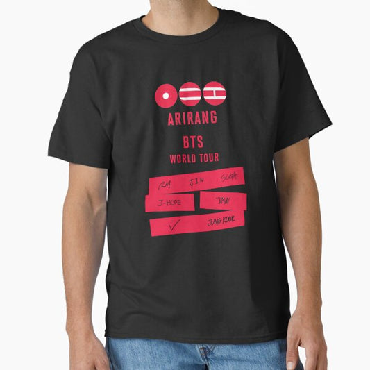 Arirang BTS world wour Black Concert Tshirt T-Shirt