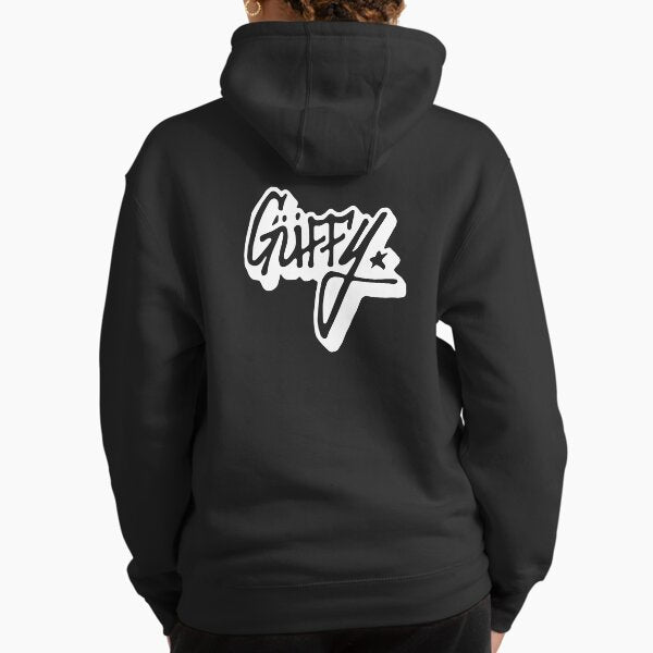 Güffy / Guffy Clothing Brand White Outline Transparent Design Logo from Los Santos, San Andreas Hoodie