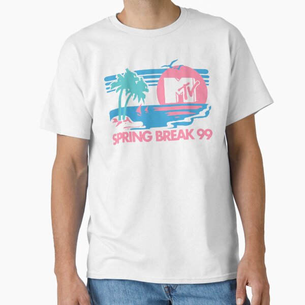 MTV Pastel Colors Beach Spring Break 99 Logo T-Shirt