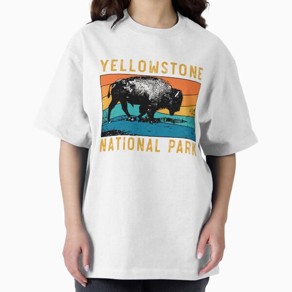Vintage Yellowstone National Park Gifts Usa Bison Buffalo T-Shirt