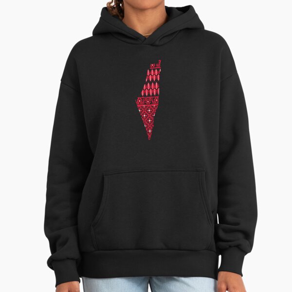 Palestinian keffiyeh | Palestine map Tatreez Pattern Hoodie