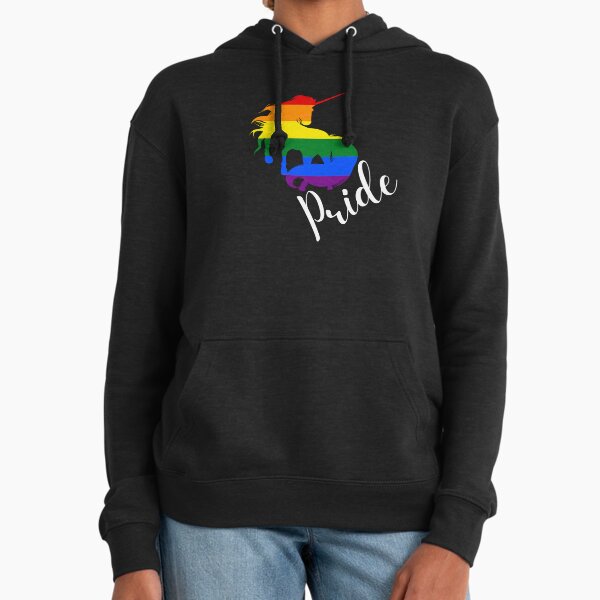 LGBTQ Pride, Unicorn in Rainbow Flag Colors Hoodie