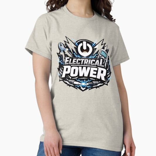 Electrical Power - Electrician Sticker, Professional Design T-Shirt