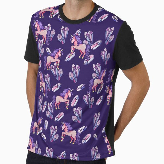 Unicorn Crystal Magical Graphic T-Shirt