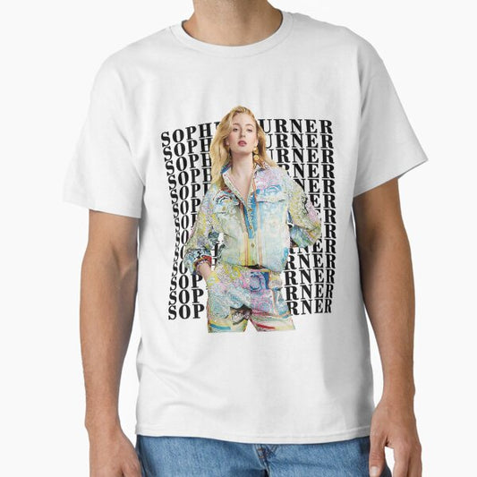Sophie Turner Fashion Collage Design Retro Pop Art Gift For Fans T-Shirt