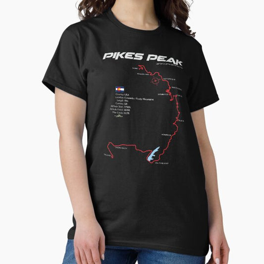 Pikes Peak Colorado USA Sticker T-Shirt Route T-Shirt