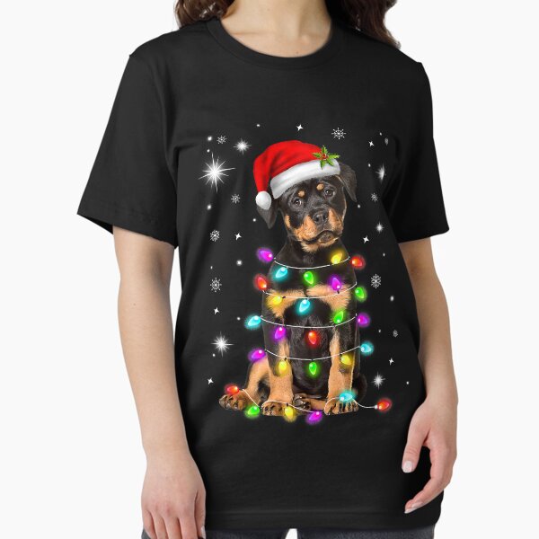 Christmas With Rottweiler Dog T-Shirt