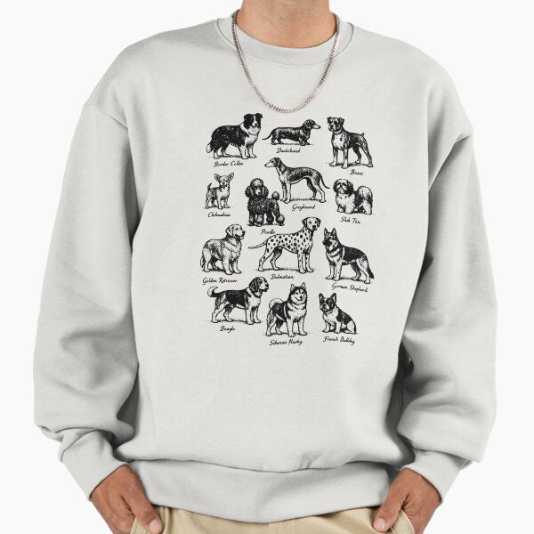 13 Dog Breeds Illustration Sweatshirt