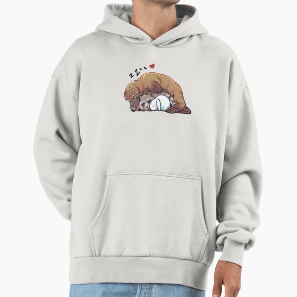 Rocket Teefs Lylla Floor Sleeping Cuddling Animals gotg Hoodie