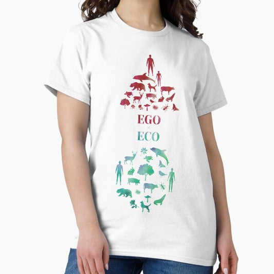 Ego vs eco, ecosystem, eco network, galaxy network T-Shirt