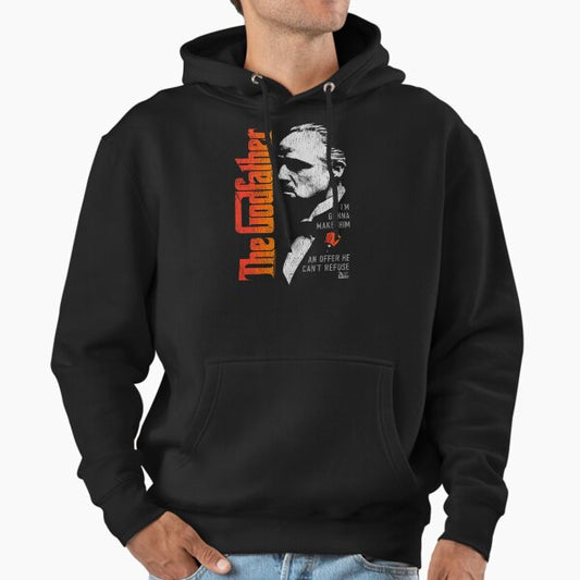 The Godfather Don Vito Corleone Color Movie Distressed Portrait Hoodie