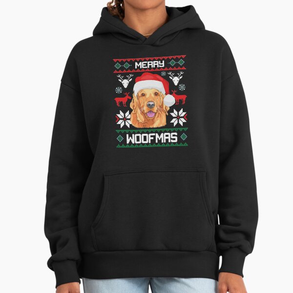 Golden Retriever Merry Woofmas Christmas Goldie Dog Gift Hoodie